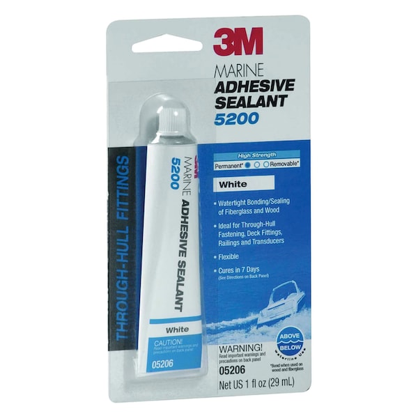 3M 05206 Marine Adhesive/Sealant 5200, White / 1 oz. 7010325697 - main